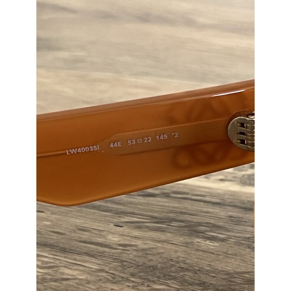 Loewe Lw400351 44E Anagram Square orange pastel Clear square Frame Sunglasses - Picture 10 of 10